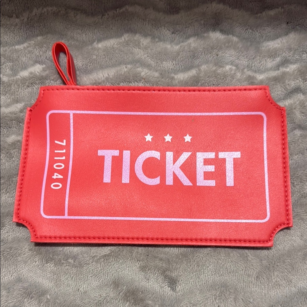 Red Ticket-Shaped Ipsy bag